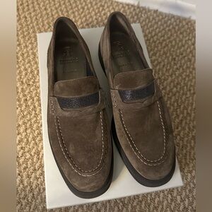 Brunello Cucinelli suede loafer w/box | size 37 1/2 | Dark Brown | EUC |